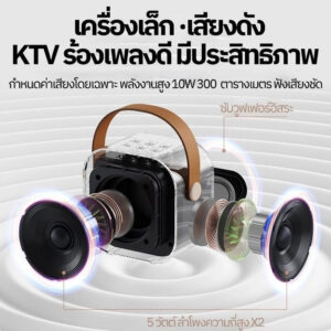 ลำโพงบลูทูธ-พร้อมไมค์ไร้สาย-ไมโครโฟน