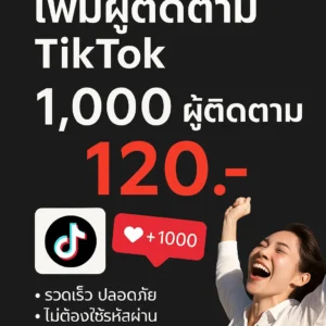 แบนเนอร์บริการเพิ่มผู้ติดตาม TikTok ราคาพิเศษ