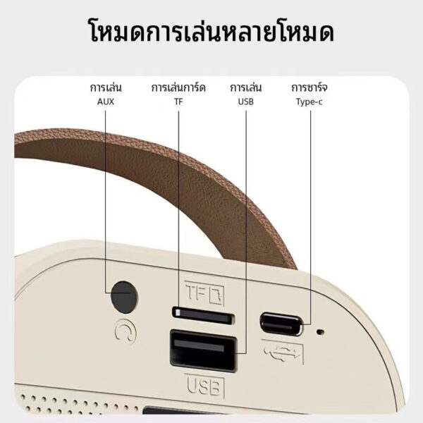Mini K12 ลำโพงบลูทูธไมโครโฟนคู่