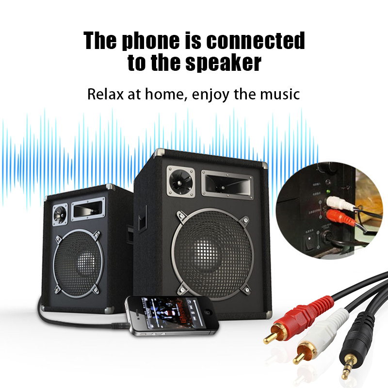 สายลำโพง 3.5mm to RCA 1 ออก 2 สาย