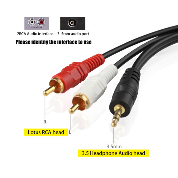สายลำโพง 3.5mm to RCA 1 ออก 2 สาย