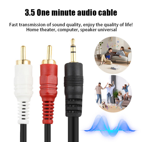 สายลำโพง 3.5mm to RCA 1 ออก 2 สาย