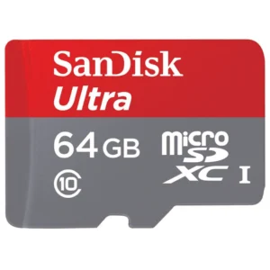 SanDisk ไมโคร SD การ์ด คลาส 10 ความจุ 64GB. Micro SD Card Class 10 64GB.