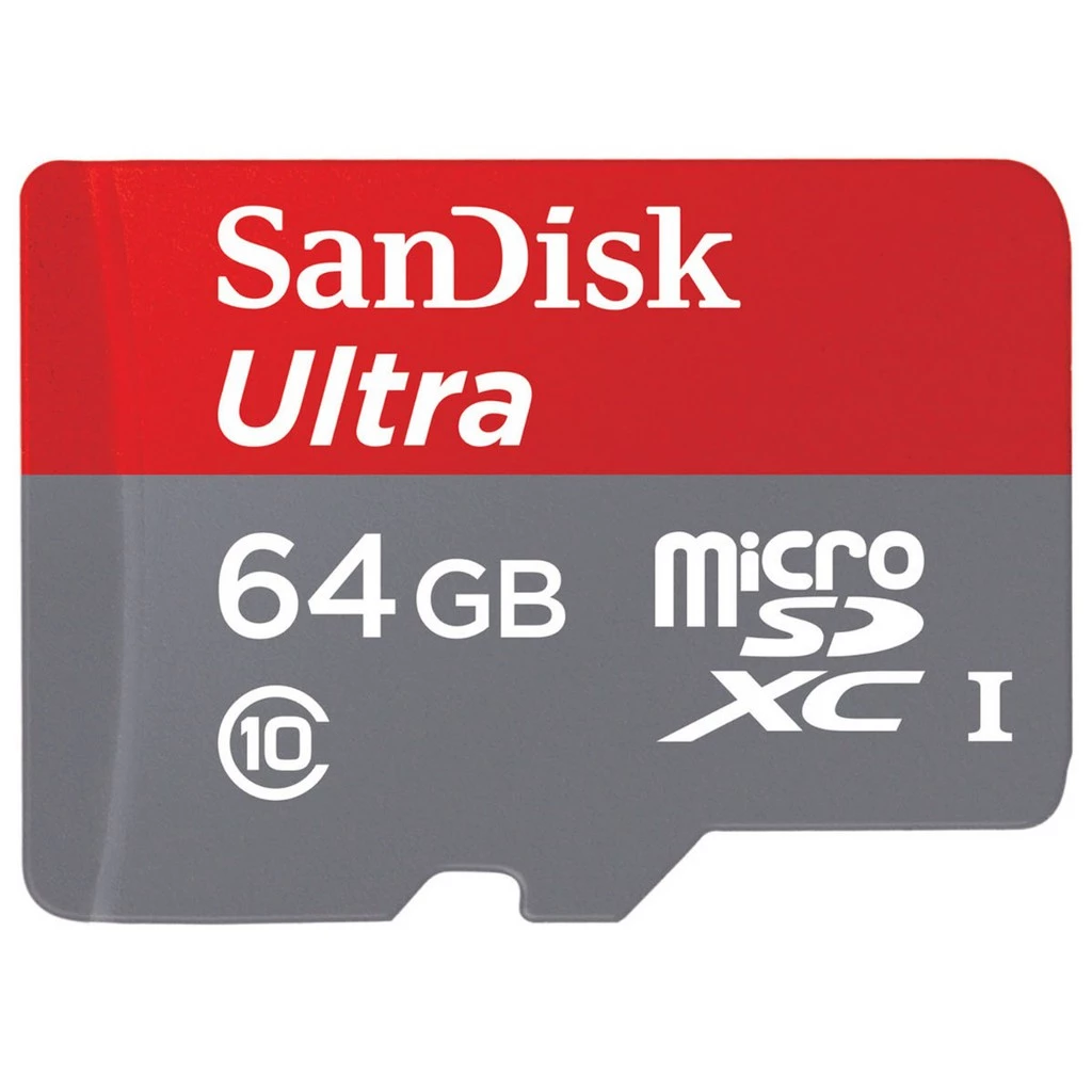 SanDisk ไมโคร SD การ์ด คลาส 10 ความจุ 64GB. Micro SD Card Class 10 64GB.