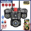 10K 20MP UHD กล้อง IP WiFi กลางแจ้ง 16X ซูม 4 เลนส์ 4 หน้าจอ Ai การติดตามอัตโนมัติป้องกันความปลอดภัย PTZ กล้องวงจรปิดการเฝ้าระวังวิดีโอ