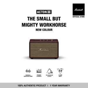 MARSHALL Acton III Burgundy - รับประกัน 1 ปี + ส่งฟรี- ลำโพงบลูทูธ ลำโพง marshall ลําโพง bluetooth