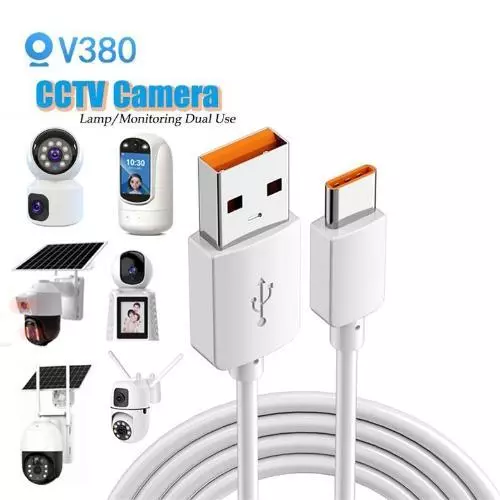 V380 สายข้อมูลไมโคร USB Android ยาวพิเศษสำหรับกล้องวงจรปิด สายข้อมูลชาร์จเร็ว สายไฟ