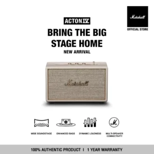 [NEW ARRIVAL] MARSHALL Acton IV Cream - รับประกัน 1 ปี + ส่งฟรี- ลำโพงบลูทูธ ลำโพง marshall ลําโพง bluetooth