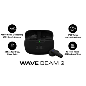 JBL Wave Beam 2 หูฟังไร้สายมาพร้อมเสียง JBL Pure Bass และเทคโนโลยี Active Noise Cancelling พร้อมSmart Ambient ปรับเสียง