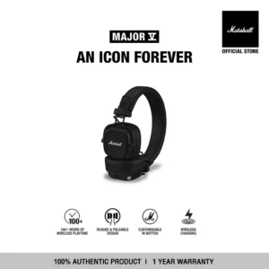 MARSHALL Major V bluetooth Black - หูฟังบลูทูธ หูฟังครอบหู หูฟังไร้สาย