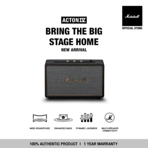 [NEW ARRIVAL] MARSHALL Acton IV Black - รับประกัน 1 ปี + ส่งฟรี- ลำโพงบลูทูธ ลำโพง marshall ลําโพง bluetooth