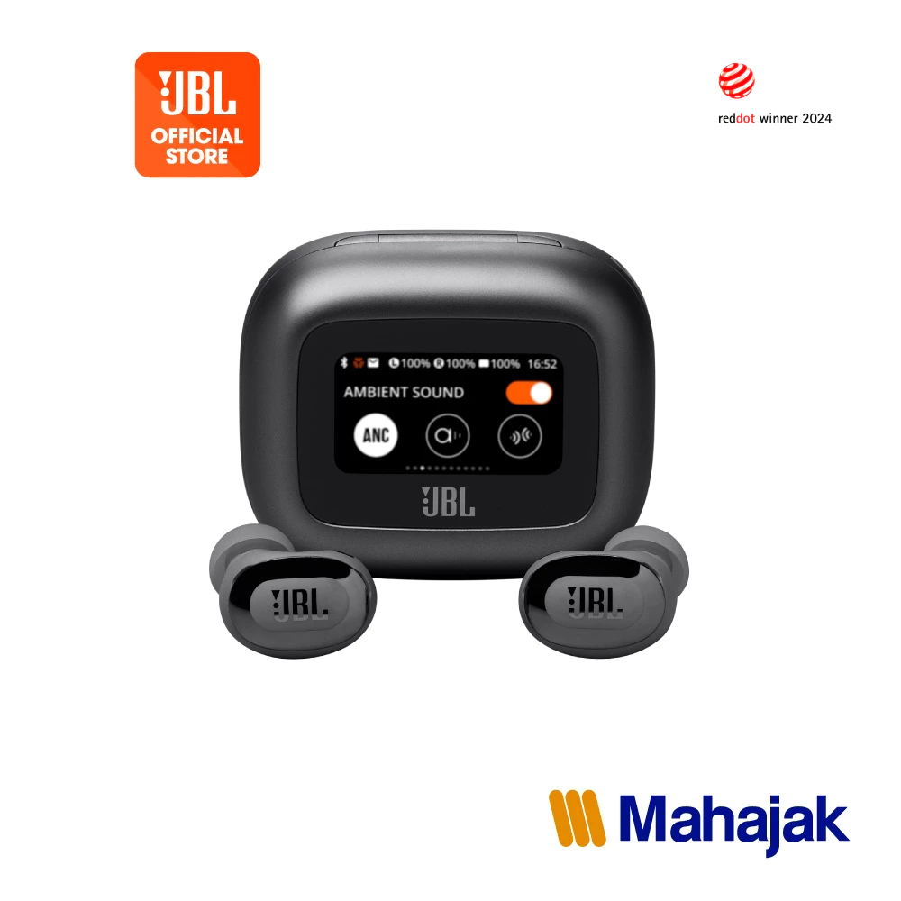 JBL LIVE BUDS 3 หูฟัง Smart Case สามารถควบคุมหูฟังได้ผ่าน หน้าจอสัมผัสบนเคส หูฟังใช้งานได้สูงสุด 40 ชม.