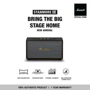 [NEW ARRIVAL] MARSHALL Stanmore IV Black - รับประกัน 1 ปี + ส่งฟรี- ลำโพงบลูทูธ ลำโพง marshall ลําโพง bluetooth