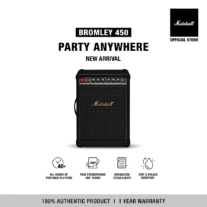 [NEW ARRIVAL] MARSHALL Bromley 450 Black And Brass - รับประกัน 1 ปี + ส่งฟรี ลำโพงบลูทูธ ลำโพงพกพา ลำโพงปาร์ตี้