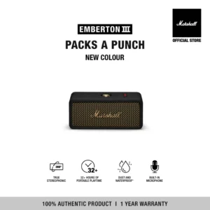 [NEW COLOUR] MARSHALL Emberton III Vintage Black - รับประกัน1ปี + ส่งฟรี - ลำโพงพกพา ลำโพง Bluetooth