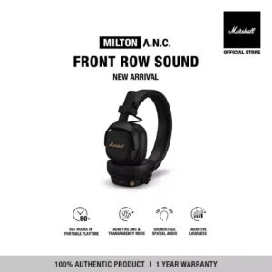 [NEW ARRIVAL] MARSHALL Milton A.N.C. Black - รับประกัน 1 ปี + ส่งฟรี - หูฟังบลูทูธ หูฟังครอบหู หูฟังไร้สาย
