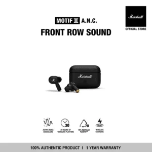 MARSHALL MOTIF II A.N.C. BLACK - รับประกัน 1 ปี + ส่งฟรี - หูฟังตัดเสียงรบกวน, หูฟังบลูทูธไร้สาย, หูฟังบลูทูธ