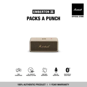 MARSHALL Emberton III Cream - รับประกัน1ปี +ส่งฟรี - ลำโพงพกพา ลำโพง Bluetooth Speaker